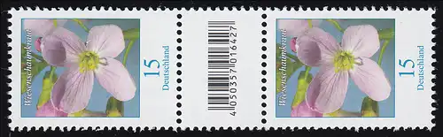 3424 Wiesenschaumkraut 15 Cent, Paar kleine Nr. - Codierfeld - ohne Nummer **