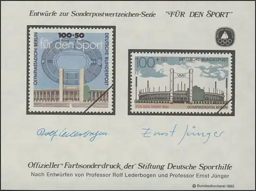 Sporthilfe Sonderdruck aus MH 1993 Stadion Berlin **