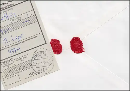 2.1. Erreur de valeur ATM DBP 7*10 porto-portoportuaire EF main propre KREFELD 1.9.97