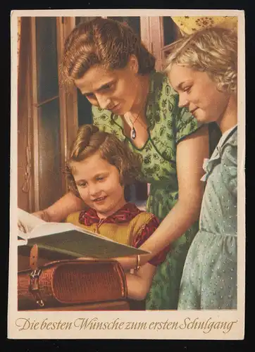 Foto Kinder Schule Mutter Mädchen DDR Oberlausitzer Kunstverlag, ungebraucht