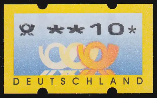 3.2. ATM ** postfrisch mit farbigem Abklatsch auf der Gummiseite (Februar 2001)