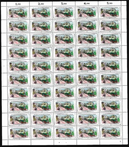 Feuille complète 822 chemin de fer FN 2 avec PLF II point dans le Sims, case 8, **