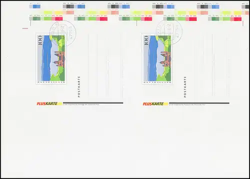 Carte supplémentaire 60II paire verticale non coupée avec échelle de couleur, KREFELD 2.10.2000