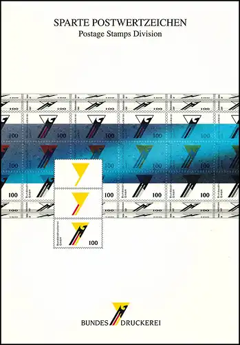 Mappe der Bundesdruckerei 1994: incl. 8 Dokument-Blätter mit 23 Testdrucken