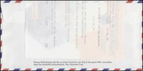 Un bulletin de plus USo 3 Paysage de bodden ** avec le kit de quuittage Premier jour 10.6.98