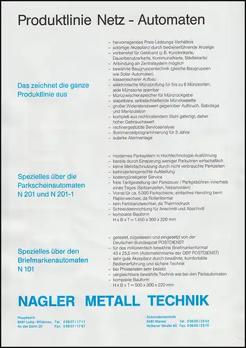 NAGLER-TechnikK Ligne de produits Automates réseau avec 12 ATM de Nagler tous SSt 30.6.2002