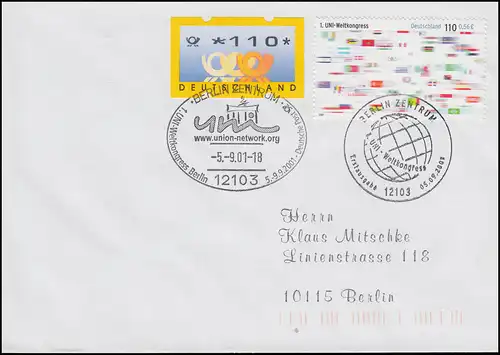 Erster Sielaff-Sonder-Standort: Automaten-Nummer 5999, Bf. ATM SSt BERLIN 8.9.01