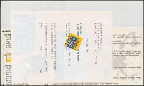 Liste des adresses PZ 11 Service de réception UE 2 KG avec marque complémentaire, ET-O 1.7.1999