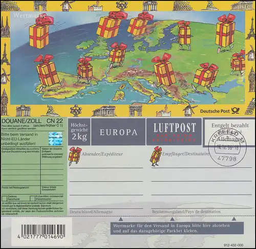 PZ 7/02 Salutations EUROPE, PREVENUE AVEC ET-O KREFELD 16.12.98