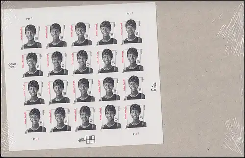 USA - feuille de feuille Américaine célèbre: 3849IBA Wilma Rudolph 2000 **