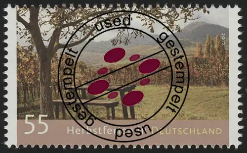 2953 Post: Herbstferien, gestempelt O