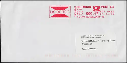 AFS Betriebsversuch EASY MAIL: Infobrief Firma DOBOTEC Düssledorf  24.4.1998