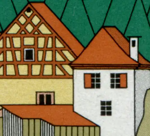 1807I Fränkische Schweiz-Kleinbogen: PV olivgrün und hellgrün und mit PLF I, **