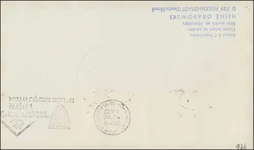 Lufthansa Premier vol LH 618 Menora Tampon Düsseldorf / Tel Aviv 30.3. + 1.4.1973