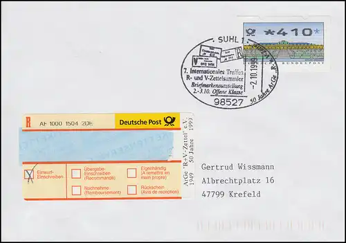 ARGE Pointe R spéciale sur la lettre R ATM-EF 410 SSTHL appropriée 2.10.1999
