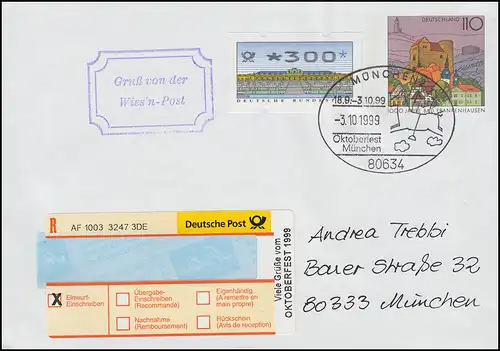 Pointe spéciale R Oktoberfest sur USo 5 BIIIY avec ATM 300 - SSt MUNCHEN 3.10.99