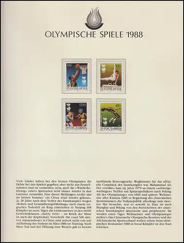 Olympia 1988 Seoul - Jugoslawien 1 Satz, Basketball Turnen Boxen,Hochsprung **
