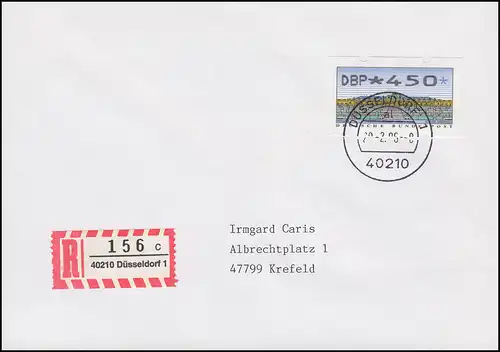 Module de libre-service SKIP: R-FDC DÜSSELDORF 1 - 20.2.1996 avec ATM-EF 450