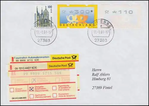 Centenaire R spécial Fascination ATM avec pression en caoutchouc ATM R-FDC SCHEESEL 11.01.01