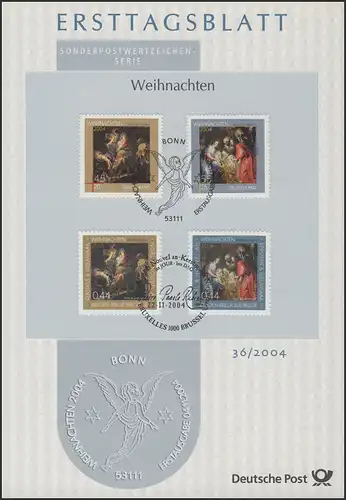 ETB 36/2004 Weihnachten, Flucht aus Ägypten, Anbetung - Gem.ausgabe Belgien