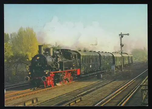 AK Dampf-Tenderlokomotive 74 1230, SSt MÜNCHEN 75 Jahre gläserner Zug 5.3.2010