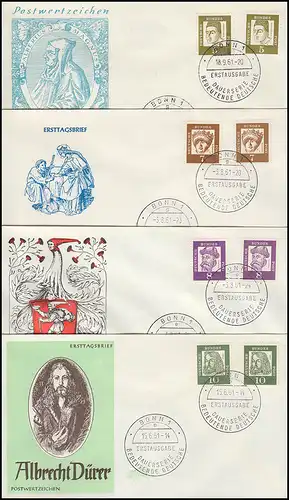 347ff Allemands importants: 7 valeurs sans fluorescence et avec 7 FDC bijoux