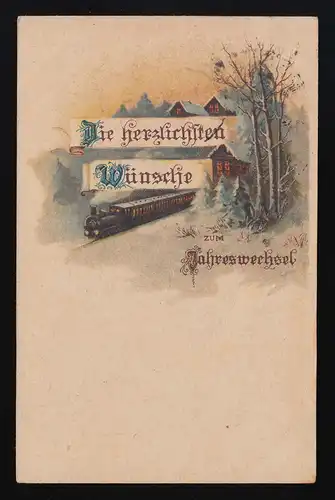 AK G.G.K. No. 1105, vapeur chemin de fer neige fin de l'année, Neugersdorf 31.12.1920