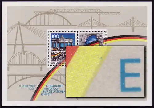 Bloc 22 ouverture limite, point bleu PLF en jaune avant E en unité, **