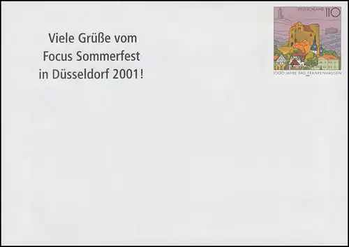 USo 5 BIIIY Viele Grüße vom Focus Sommerfest in Düsseldorf 2001, ** postfrisch