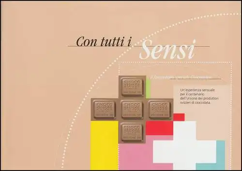 Schweiz PTT-Edition Schokoladenfabrikanten 2001, Text italienisch, Kleinbogen **