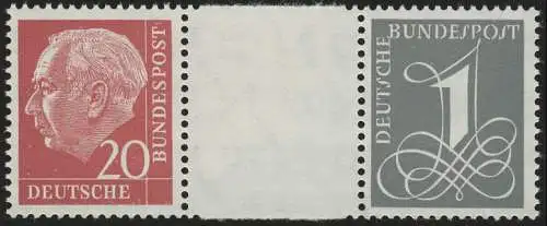 WZ16bYII Zusammendruck Heuss, postfrisch **