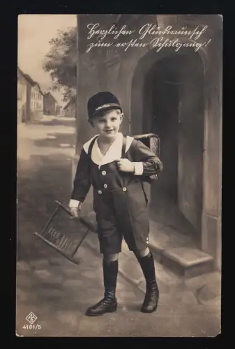 AFB Foto AK 4181/5 Junge Matrosenanzug Rechenschieber Niederoderwitz 21.4.27