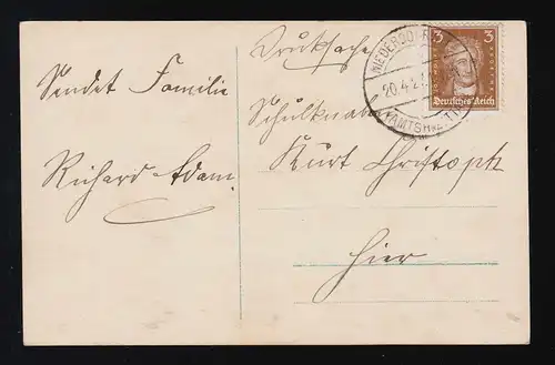 EAS photo AK 7325/2 blonde fille coeur sac scolaire, Basse ou basse bite 20.4.7