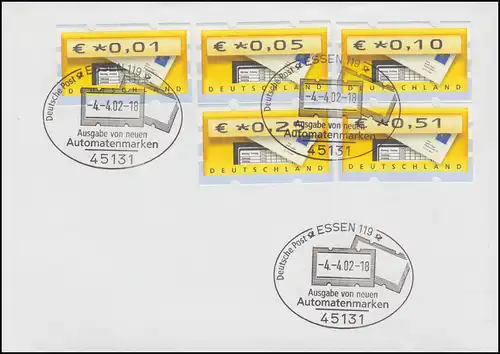 5.1 Boîte aux lettres Sielaff en tant que TS 5.1 sur 2 FDC par ESSEN approprié 4.4.2002