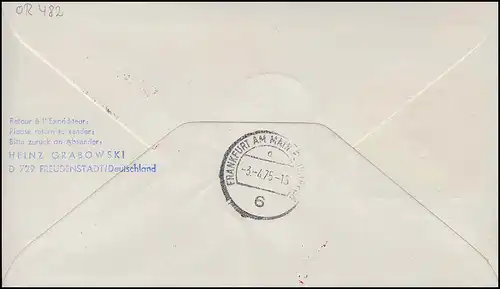 Aeroport Lufthansa Eilbote Express DC 10 LH 404 Stuttgart / Francfort 3.4.1975