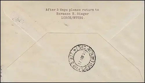 Airpost Lufthansa Vol d'ouverture Düsseldorf/ Sao Paulo 15. + 17.8.1956