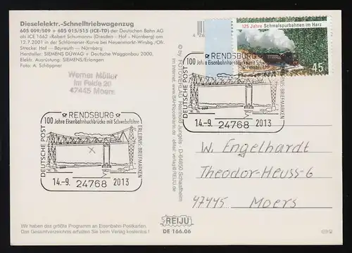 Train de transmission rapide AK Dieselelktr. 605 009/509 (ICE-TD) SSt RENDSBURG, 14.9.13