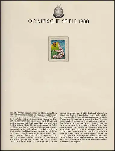 Olympia 1988 Seoul - Brasilien, Marke, Judokas im Kampf, Judo, postfrisch **