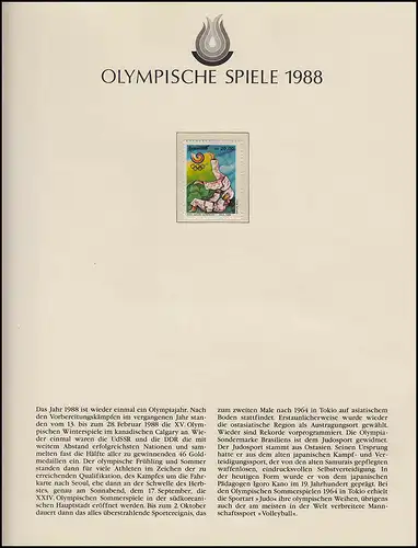 Olympia 1988 Séoul - Brésil, marque, judokas en combat, Judo, frais de port **