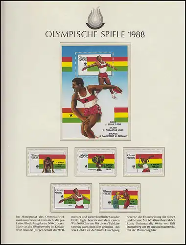 Jeux olympiques 1988 Séoul - Ghana, bloc + ensemble, athlétique + vainqueur **