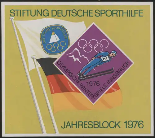 Aide sportive Impression spéciale Bloc annuel olympique 1976