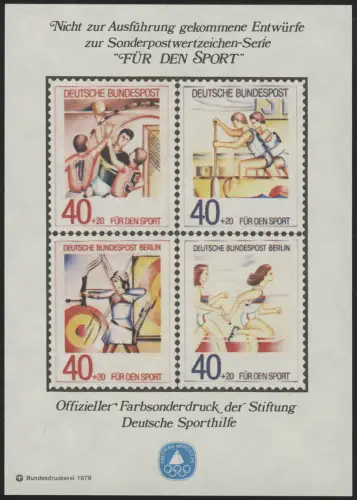 Sporthilfe Sonderdruck I 1979: Handball Rudern Bogenschießen / Hochformat