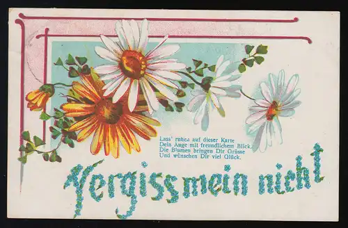 AK Margeriten & N'oubliez pas en caractères floraux, verset, REHAU 18.81916