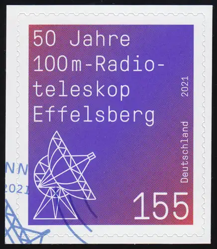 3622 Radioteleskop Effelsberg, selbstklebend auf neutraler Folie, EV-O Bonn
