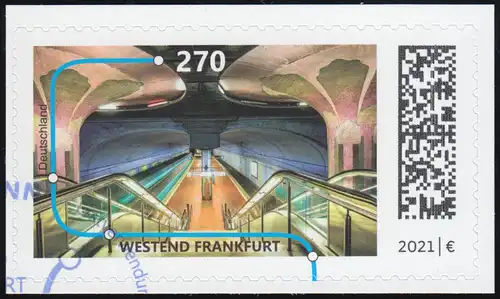 3628 U-Bahn-Station: Westend Frankfurt, sk. auf neutraler Folie, EV-O Bonn