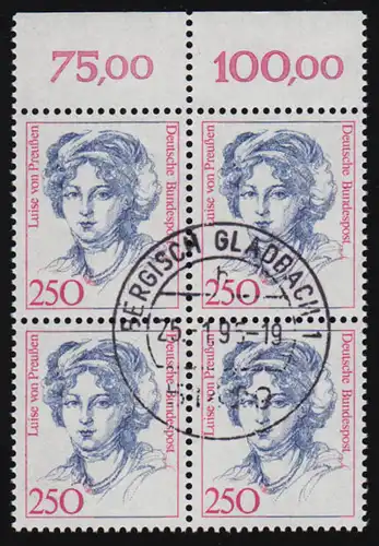 1428 Frauen 250 Pf OR-Viererbl. Tages-O