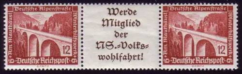 Bauten 1936 ZD W114 12+A11+12, postfrisch **