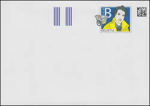 Schweiz Umschlag U 32A Dauerausgabe B-Post 0,85 CHF 2006, ** postfrisch
