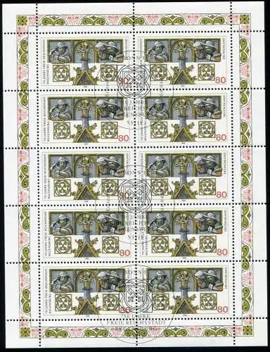 1786 Regensburg - Bogen 10 avec 3 champs PLF 1+6 et 10 (1786I), ESSt Bonn