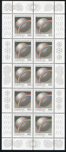 1785 Conférence sur le climat - Bogen 10 avec double Plf point rouge et bleu, **